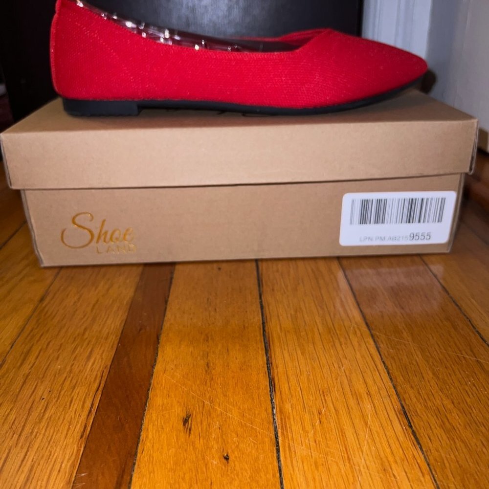 Shoe Land Carinne Pointed Toe Flats Knit - Women's Size 8.5 - Picture 7 of 7